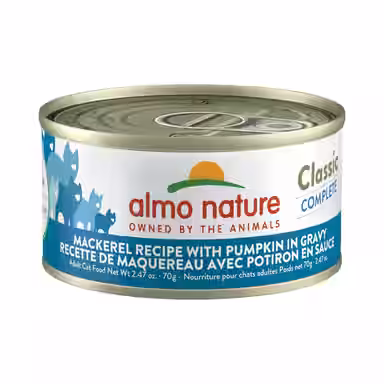 Almo Nature Classic Complete Mackerel Recipe with Pumpkin in Gravy