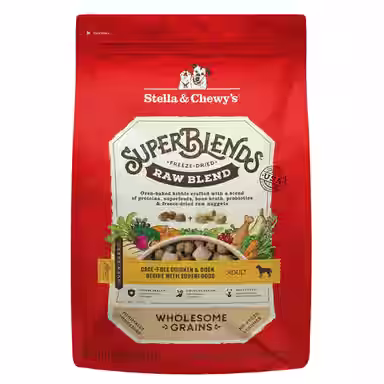 Stella & Chewy's SuperBlends Raw Blend Wholesome Grains Cage-Free Chicken & Duck Recipe with Superfoods