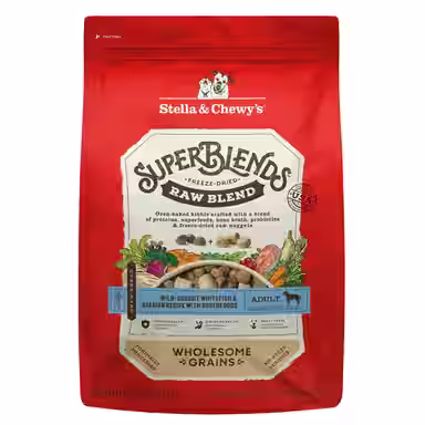 Stella & Chewy's SuperBlends Raw Blend Wholesome Grains Wild-Caught Whitefish & Salmon Recipe with Superfoods