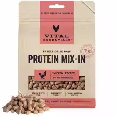 Vital Essentials Protein Mix-In Chicken Recipe Mini Nibs Grain-Free Freeze-Dried