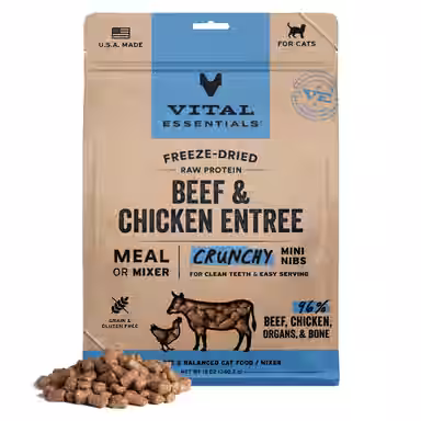 Vital Essentials Freeze-Dried Raw Beef & Chicken Entree & Mixer