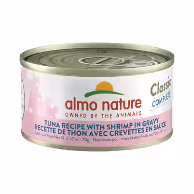 Almo Nature Classic Complete Grain-Free Tuna Recipe with Shrimps in Gravy