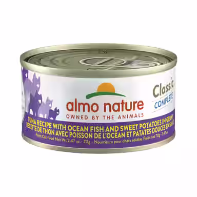 Almo Nature Classic Complete Grain-Free Tuna Recipe with Ocean Fish & Sweet Potato in Gravy
