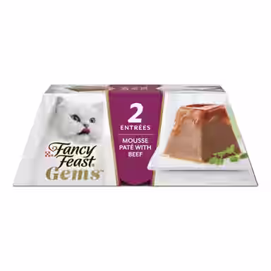 Fancy Feast Gems Mousse Beef & a Halo of Savory Gravy Pate