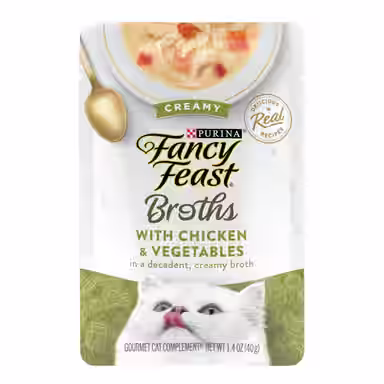Fancy Feast Broths Creamy with Chicken & Vegetables