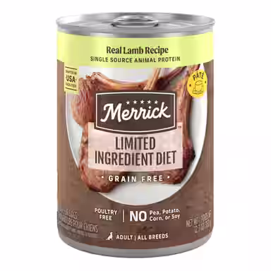 Merrick Limited Ingredient Diet Grain-Free Wet Dog Food Real Lamb Recipe