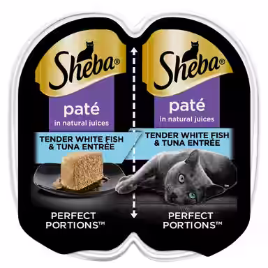 Sheba Perfect Portions Grain-Free Tender Whitefish & Tuna Entree Pate