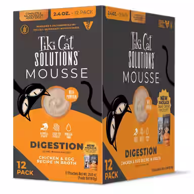 Tiki Cat Solutions Mousse Digestion Chicken & Egg Grain-Free Pate