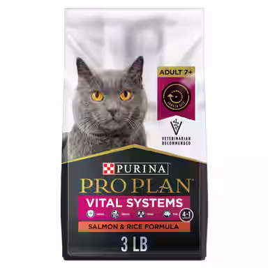 Purina Pro Plan Vital Systems 4-in-1 Formula Salmon & Rice Formula Senior Cat Food Dry