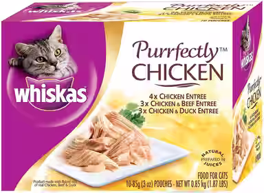 Whiskas Purrfectly Chicken Pouches Variety Pack
