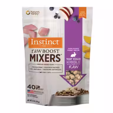 Instinct Raw Boost Mixers Grain-Free Rabbit Recipe Freeze-Dried
