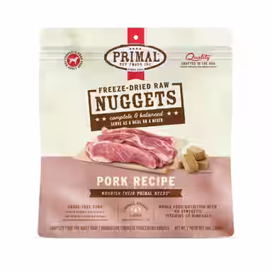 Primal Pork Formula Nuggets Grain-Free Raw Freeze-Dried