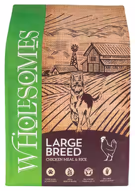 Wholesomes Large Breed with Chicken Meal & Rice Formula