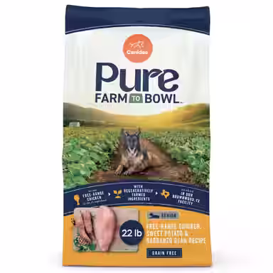 CANIDAE Grain-Free PURE Senior Limited Ingredient Chicken, Sweet Potato & Garbanzo Bean Recipe
