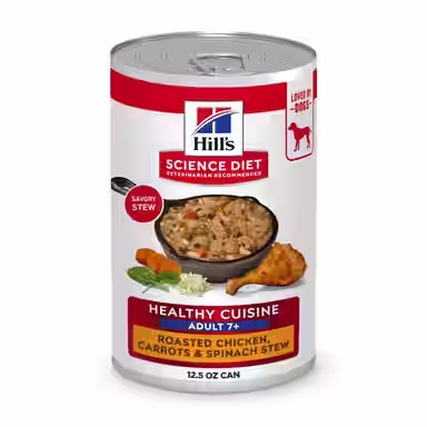 Hill's Science Diet Senior Adult 7+ Healthy Cuisine Roasted Chicken, Carrots & Spinach Stew