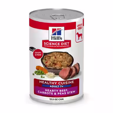 Hill's Science Diet Senior Adult 7+ Healthy Cuisine Hearty Beef, Carrots & Peas Stew