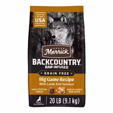 Merrick Backcountry Raw Infused Grain-Free Big Game Recipe Freeze-Dried