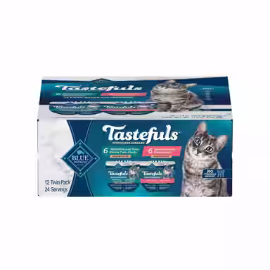 Blue Buffalo Tastefuls Spoonless Singles Whitefish, Tuna & Salmon Entree Variety Pack Adult Pate