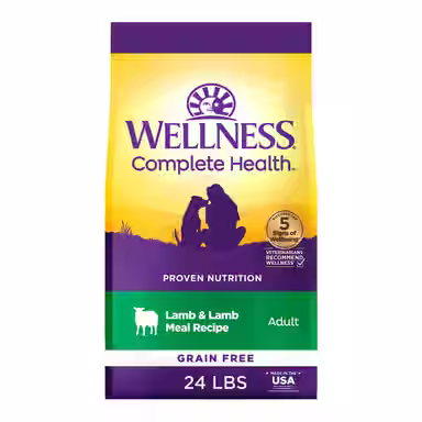 Wellness Grain-Free Complete Health Adult Lamb & Lamb Meal Recipe