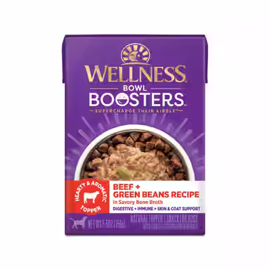 Wellness Bowl Boosters Hearty Toppers Beef Wet Dog Toppers