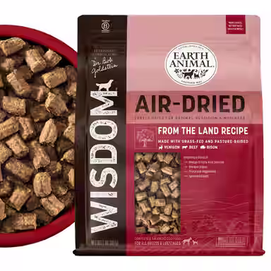 Earth Animal Wisdom Air-Dried From the Land Recipe with Venison, Beef, & Bison Premium