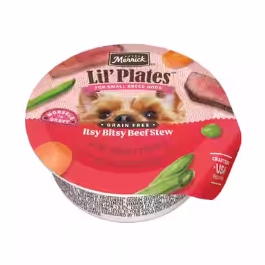Merrick Lil' Plates Grain & Gluten -Free Small Breed Wet Dog Food Itsy Bitsy Beef Stew