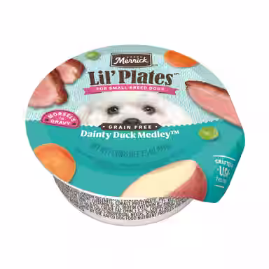 Merrick Lil' Plates Grain-Free Small Breed Wet Dog Food Dainty Duck Medley