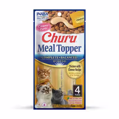 Inaba Churu Chicken with Cheese Recipe Grain-Free Cat Lickable Treats Food Topper