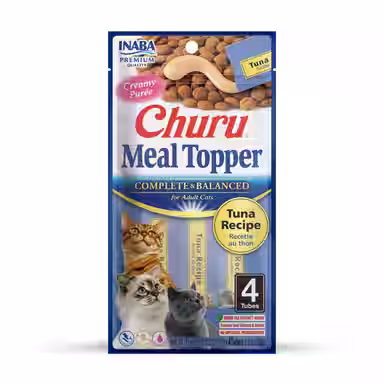 Inaba Churu Tuna Recipe Grain-Free Cat Lickable Treats Food Topper