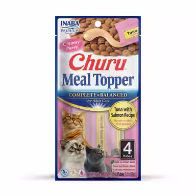 Inaba Churu Tuna with Salmon Recipe Grain-Free Cat Lickable Treats Food Topper