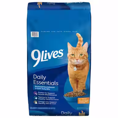 9 Lives Daily Essentials Adult Chicken Beef & Salmon