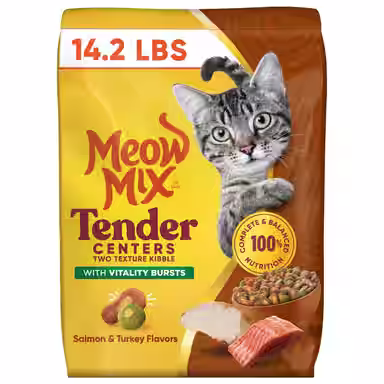 Meow Mix Tender Centers Vitality Bursts, Salmon & Turkey Flavored